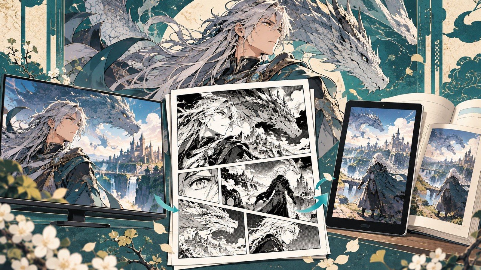 アニメ・漫画・WEB版・書籍版の媒体比較イメージ
